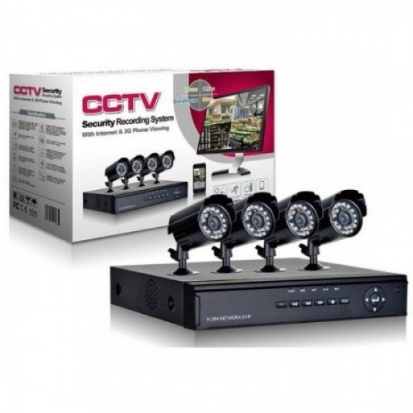 Комплект за видео наблюдение DVR + 4 камери CCTV, DVR, USB Комплект за видео наблюдение DVR + 4 камери CCTV, DVR, USB