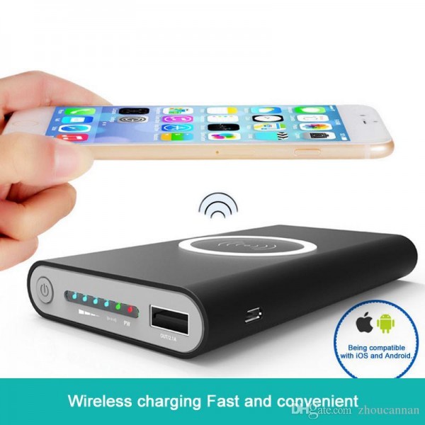 Външна батерия 10000 mAh, Wireless, бързо зареждане Външна батерия 10000 mAh, Wireless, бързо зареждане