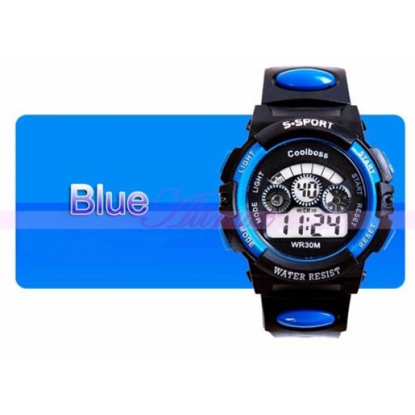 Водоустойчив Digital  LED  Watch Sports- син